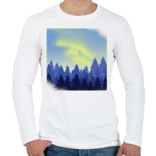 PRINTFASHION Téli táj - Férfi hosszú ujjú póló - Fehér férfi póló