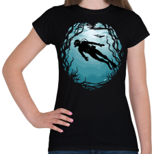 PRINTFASHION Tenger mélyén - Női póló - Fekete női póló