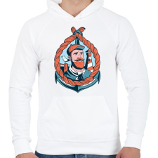 PRINTFASHION Tengerész - Férfi kapucnis pulóver - Fehér női pulóver, kardigán