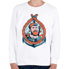 PRINTFASHION Tengerész - Gyerek pulóver - Fehér gyerek pulóver, kardigán