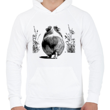 PRINTFASHION Tengerimalac - Férfi kapucnis pulóver - Fehér férfi pulóver, kardigán