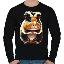 PRINTFASHION Tengerimalac - Férfi pulóver - Fekete férfi pulóver, kardigán