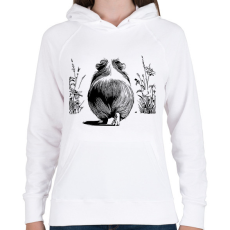 PRINTFASHION Tengerimalac - Női kapucnis pulóver - Fehér