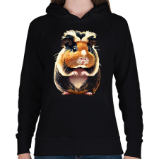 PRINTFASHION Tengerimalac - Női kapucnis pulóver - Fekete női pulóver, kardigán