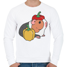 PRINTFASHION Tengerimalac paprikával - Férfi pulóver - Fehér férfi pulóver, kardigán