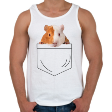 PRINTFASHION Tengerimalac zsebben - Férfi atléta - Fehér atléta, trikó