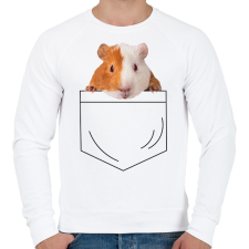 PRINTFASHION Tengerimalac zsebben - Férfi pulóver - Fehér férfi pulóver, kardigán