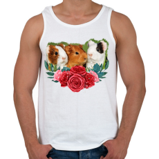 PRINTFASHION Tengerimalacok virággal - Férfi atléta - Fehér