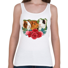 PRINTFASHION Tengerimalacok virággal - Női atléta - Fehér női trikó