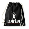 PRINTFASHION Tenis is my life  - Sportzsák, Tornazsák - Fekete