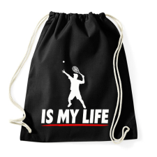 PRINTFASHION Tenis is my life  - Sportzsák, Tornazsák - Fekete tornazsák