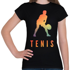 PRINTFASHION TENIS - Női póló - Fekete