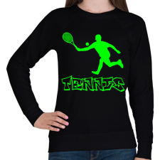 PRINTFASHION tenisz - Női pulóver - Fekete női pulóver, kardigán