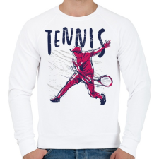PRINTFASHION Tenisz sport - tennis - Férfi pulóver - Fehér férfi pulóver, kardigán