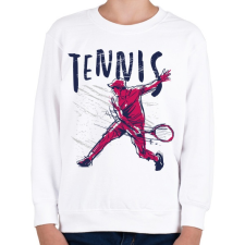 PRINTFASHION Tenisz sport - tennis - Gyerek pulóver - Fehér gyerek pulóver, kardigán