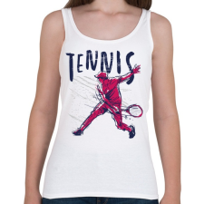 PRINTFASHION Tenisz sport - tennis - Női atléta - Fehér női trikó