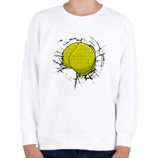 PRINTFASHION Teniszlabda a falban - Gyerek pulóver - Fehér