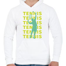 PRINTFASHION Tennis - Férfi kapucnis pulóver - Fehér férfi pulóver, kardigán