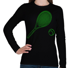 PRINTFASHION Tennis - Női hosszú ujjú póló - Fekete