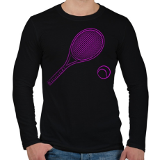PRINTFASHION tennis  pink - Férfi hosszú ujjú póló - Fekete