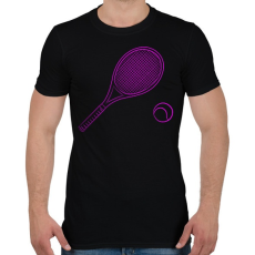 PRINTFASHION tennis  pink - Férfi póló - Fekete