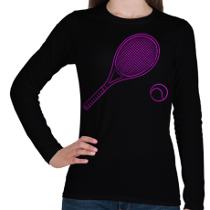 PRINTFASHION tennis  pink - Női hosszú ujjú póló - Fekete