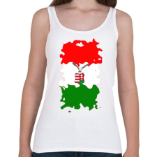 PRINTFASHION Tépett magyar zászló turulos címerrel - Női atléta - Fehér atléta, trikó