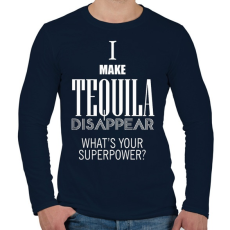 PRINTFASHION Tequila disappear - Férfi hosszú ujjú póló - Sötétkék