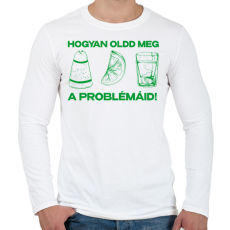 PRINTFASHION TEQUILA - Férfi hosszú ujjú póló - Fehér