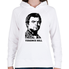 PRINTFASHION terence hill - Női kapucnis pulóver - Fehér női pulóver, kardigán