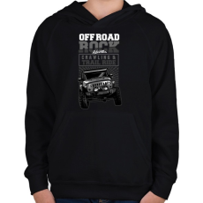 PRINTFASHION Terepen - Gyerek kapucnis pulóver - Fekete