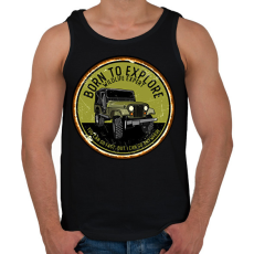 PRINTFASHION Terepjáró - Férfi atléta - Fekete