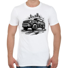 PRINTFASHION Terepjáró - Férfi póló - Fehér