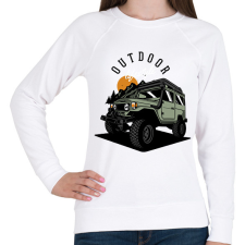 PRINTFASHION Terepjáró - Női pulóver - Fehér női pulóver, kardigán