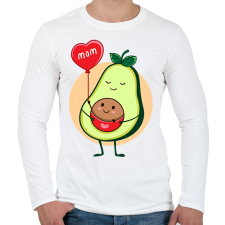 PRINTFASHION Terhes avokádó - Férfi hosszú ujjú póló - Fehér férfi póló