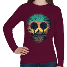 PRINTFASHION Természet - Női pulóver - Bordó