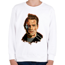 PRINTFASHION Terminator - Arnold - Gyerek pulóver - Fehér gyerek pulóver, kardigán