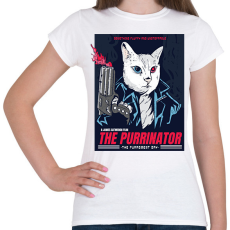 PRINTFASHION Terminátor cica - Női póló - Fehér