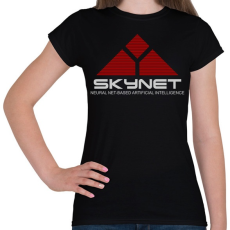 PRINTFASHION Terminátor: Skynet - Női póló - Fekete