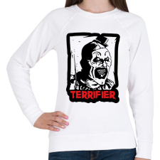 PRINTFASHION Terrifier bohóc - Női pulóver - Fehér női pulóver, kardigán