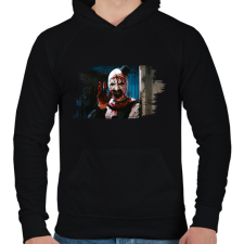 PRINTFASHION Terrifier bohócrém - Férfi kapucnis pulóver - Fekete férfi pulóver, kardigán