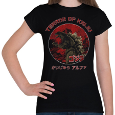 PRINTFASHION Terror Of Kaiju - Női póló - Fekete női póló