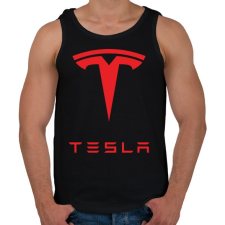 PRINTFASHION Tesla - Férfi atléta - Fekete atléta, trikó