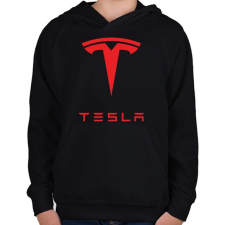 PRINTFASHION Tesla - Gyerek kapucnis pulóver - Fekete gyerek pulóver, kardigán