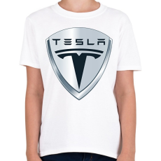 PRINTFASHION Tesla - Gyerek póló - Fehér