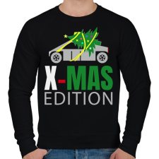 PRINTFASHION Tesla x-mas - Férfi pulóver - Fekete férfi pulóver, kardigán