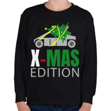 PRINTFASHION Tesla x-mas - Gyerek pulóver - Fekete