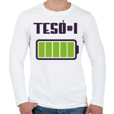 PRINTFASHION Tesó #1 - Férfi hosszú ujjú póló - Fehér