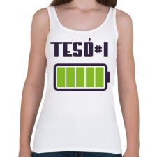PRINTFASHION Tesó #1 - Női atléta - Fehér női trikó