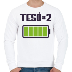 PRINTFASHION Tesó #2 - Férfi pulóver - Fehér